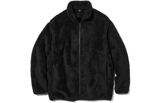 Пушистая флисовая куртка Uniqlo Unisex, 09 черный