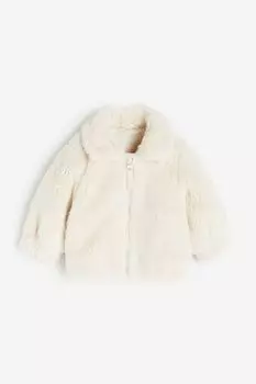 Пушистая куртка H&M, белый