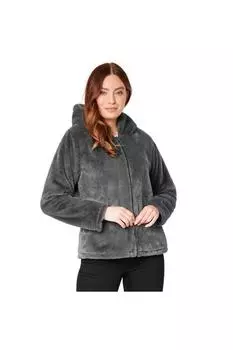 Пушистая куртка с капюшоном CityComfort, серый