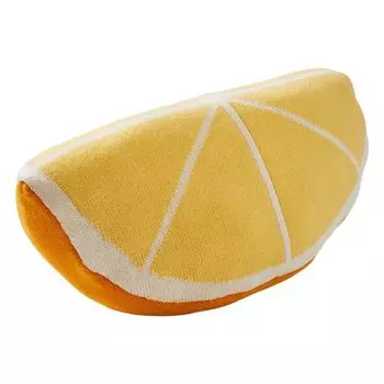 Пушистая подушка вязаная фруктовая форма арбуз авокадо оранжевая кукла подушка украшение дома-оранжевый Stuttg