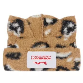 Пушистая шапка с толстыми ушками Charles Jeffrey Loverboy, коричневый