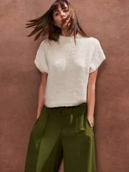 Пушистая трикотажная футболка Ro&Zo, цвет Natural