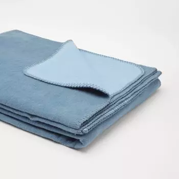 Пушистое хлопковое двустороннее одеяло 150 х 200 см, двухцветное - региональное производство Цвет - светло-розовый/светло-розовый. Yogabox, синий