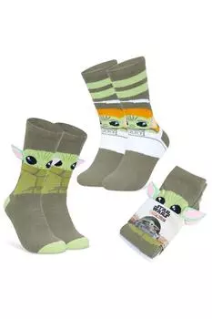 Пушистые носки Mandalorian Precious Cargo Disney, мультиколор