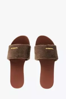 Пушистые сандалии Havaianas, коричневый