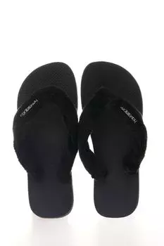 Пушистые шлепанцы Havaianas, черный
