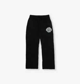 Пушистые трикотажные спортивные штаны с фирменной символикой 1-8 лет The Couture Club, черный