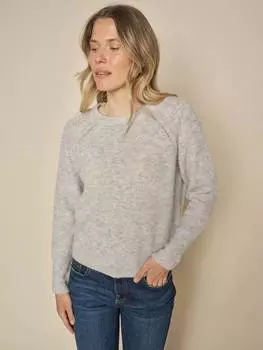 Пушистый джемпер из смеси шерсти альпаки тэмми тора MOS MOSH, цвет Micro Chip