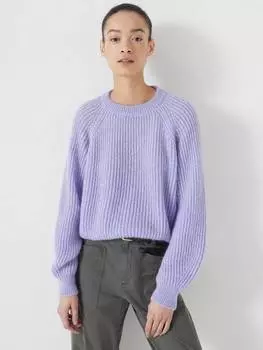 Пушистый джемпер с круглым вырезом HUSH, цвет Soft Lilac