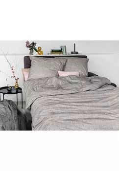 Пушистый хлопковый комплект постельного белья Норка 8835 Loyd irisette, цвет Gesamt Breite Silber