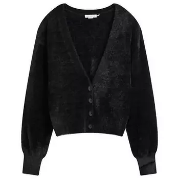 Пушистый кардиган Good American, черный