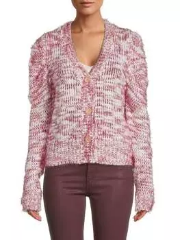 Пушистый кардиган Jacquie The Label Burgundy