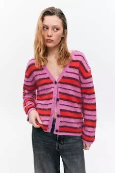 Пушистый кардиган Monki, розовый