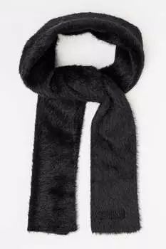 Пушистый шарф Moschino, черный