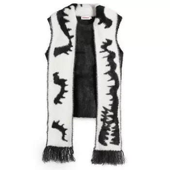 Пушистый шарф-жилет Charles Jeffrey Loverboy, черный