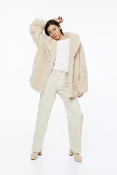 Пушистый свитер H&amp;M, белый