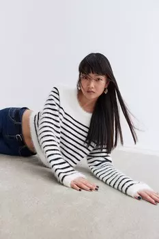 Пушистый свитер H&M, мультиколор