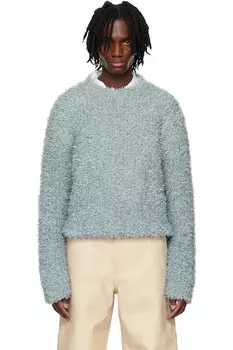 Пушистый свитер System, цвет jade