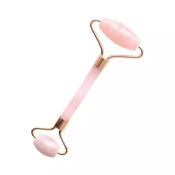 Пушистый валик для массажа лица Розовый кварц Fluff