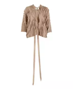 Пушкарь топ из шелкового мокко Cortana, бежевый