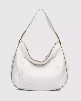 Пустая кожаная сумка через плечо Abbacino, белый