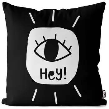 ПУСТОТА Эй! Чехол на подушку с изображением глаз, говорящий на подушке, чехол из полиэстера, водонепроницаемый, для улицы и в помещении, размер подушки: 80 x 80 см void