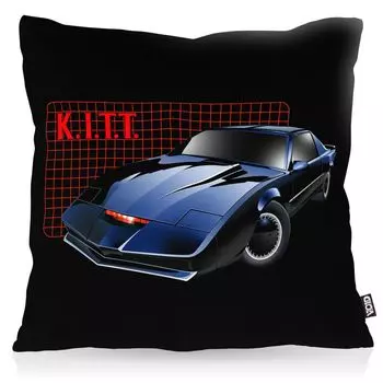 ПУСТОТА К.И.Т.Т. Чехол на подушку, чехол из полиэстера, водонепроницаемый для улицы, Michael Knight 2000 Black Rider, размер подушки: 40 x 40 см void