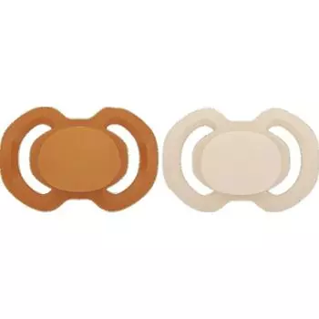 Пустышка The Symmetrical Orange & Brown для 3–18 месяцев Babydream, 2 шт.
