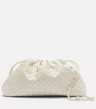 Пыльник для плечевой сумки Notte из кожи Bottega Veneta, Sea Salt-M Brass