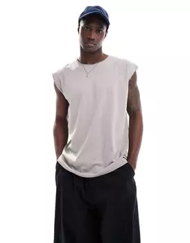 Пыльно-фиолетовая майка Brave Soul с необработанными краями