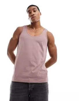 Пыльно-розовая футболка на бретельках ASOS