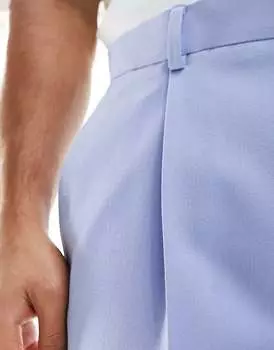 Пыльно-синие зауженные брюки ASOS