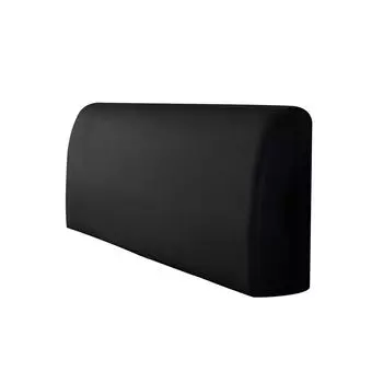 Пылезащитный декоративный чехол на голову кровати, высокоэластичное изголовье из полиэстера для хозяйственных товаров-черный, размеры: S Stuttg