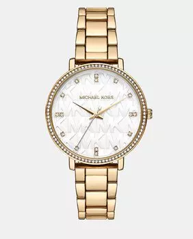 Pyper MK4666 Женские часы из золотого металлического сплава Michael Kors, белый