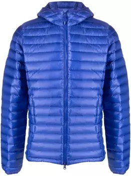 Pyrenex пуховик с нашивкой-логотипом, синий