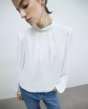 Пышная блузка Sfera, белый