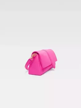 Пышная сумка с клапаном Ле Бамбиму Jacquemus, неоново-розовый