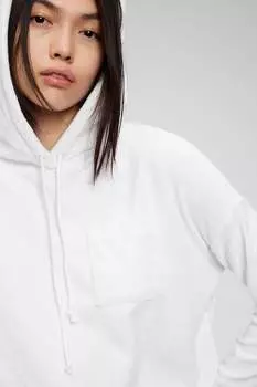 Пышная толстовка с нагрудным карманом Gap, белый