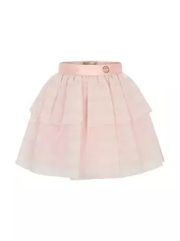 Пышная юбка с логотипом ELIE SAAB JUNIOR, розовый