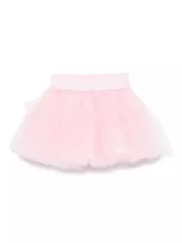 Пышная юбка с логотипом Monnalisa, розовый