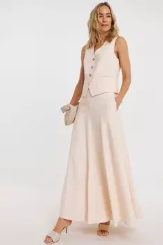 Пышная юбка с потертой текстурой Jd Williams, бежевый