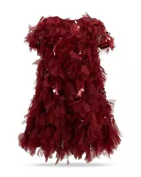 Пышное многоярусное платье Mallory для девочек - Little Kid, Big Kid Bardot, красный