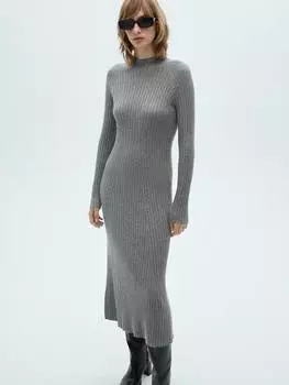 Пышное платье миди Mango, цвет Medium Grey