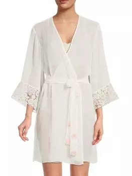 Пышный сетчатый халат Rya Collection, слоновая кость