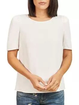 Пышный топ с короткими рукавами Daniel Rainn Ivory