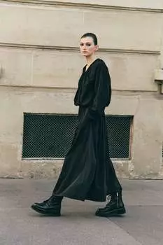 Пышный топ ZARA, черный
