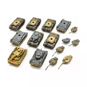 Pz.III, коллекция №4, WWII Micro Armour - Germany - Loose Miniatures (1:285)