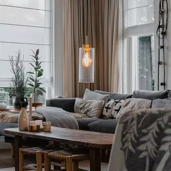 QAZQA - Арт-деко Подвесной светильник в стиле ар-деко I Подвесной светильник I Подвесной светильник золото I Латунь со стеклом - Лаура I Гостиная I Спальня - круглая I Продолговатая - Подходит для светодиодов E27