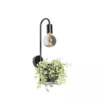 QAZQA - Бра современный черный со стеклом - Roslini I гостиная I спальня - продолговатая сталь - LED подходит E27