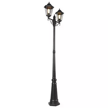 QAZQA - Classic I Античный уличный фонарь, черный, 220 см, 2 лампы IP44 - Гавана I Наружное освещение - Продолговатый алюминий - Подходит для светодиодов E27